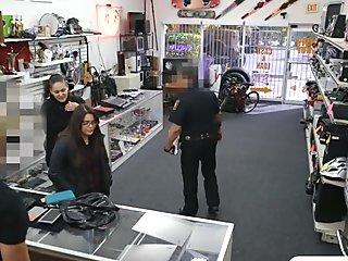 Couple slut try to steal and get pounded