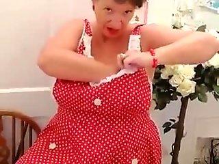 Granny Gets her Breast Out for the Boys