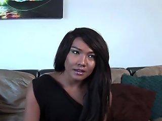 Pretty ladyboy cocksucking pov at audition