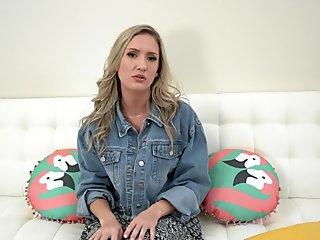 Blonde mom jizzed on face after home POV with son's long pecker