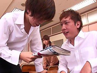 Amazing Japanese whore Akiho Yoshizawa in Best threesomes, facial JAV movie